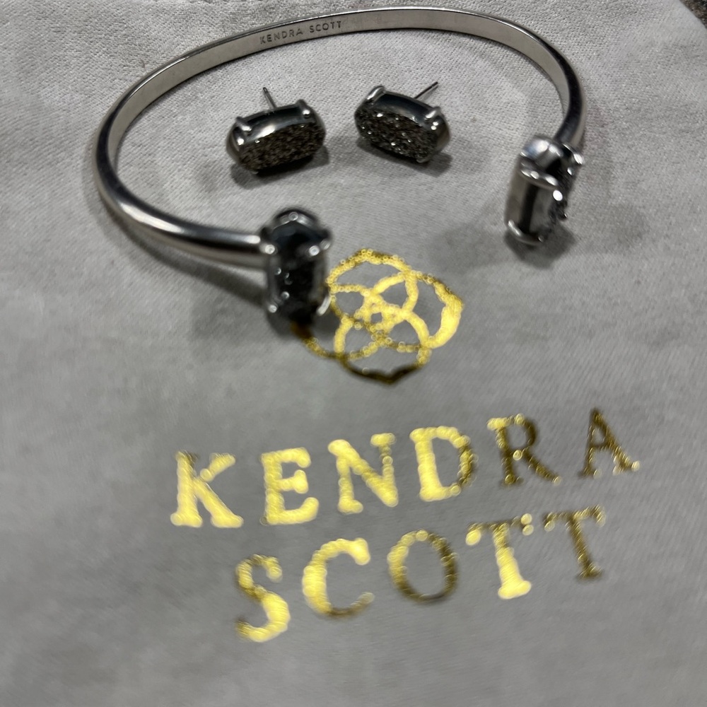 Kendra Scott Silver Cuff and Stud Set